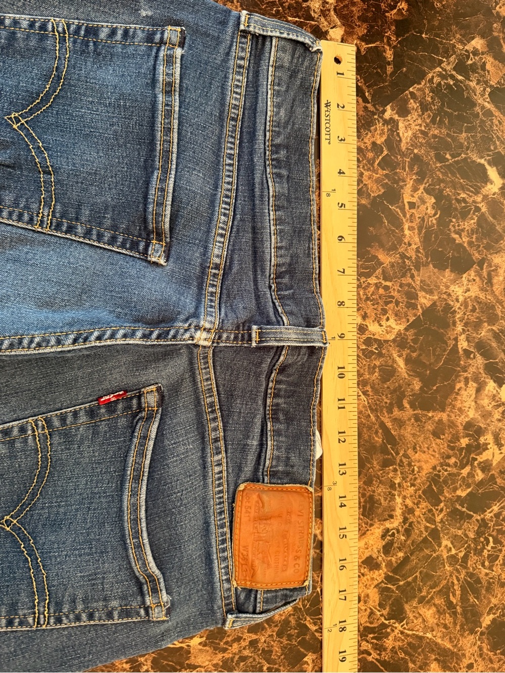 Levi’s Premium 541 Athletic Taper Jeans Men’s 36x32 Blue Stretch Denim Style 181 - Picture 5 of 10